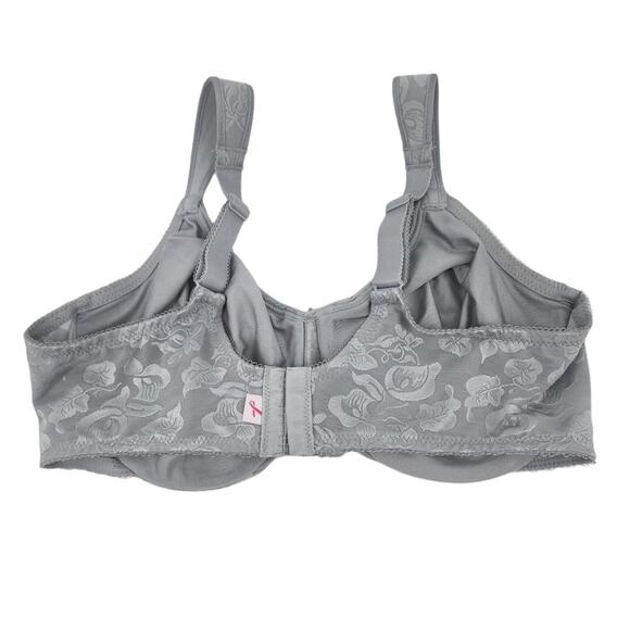 Wacoal Blue Floral Print Lace Awareness Full Coverage Underwire Bra Size 40D - Picture 3 of 3